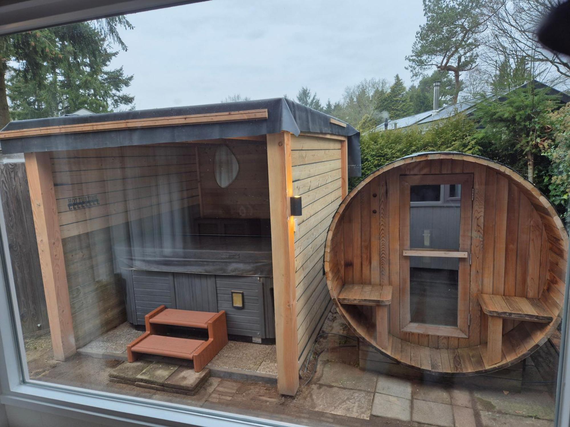 Luxe Boshuisje Met Prive Wellness & Jacuzzi Op De Veluwe Ermelo Exteriér fotografie